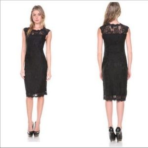Stanzino Black Lace Sheath Dress Size M